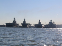 really, it was an accident, I didn't mean to litter that candy wrapper - our quaint Norfolk anchorage